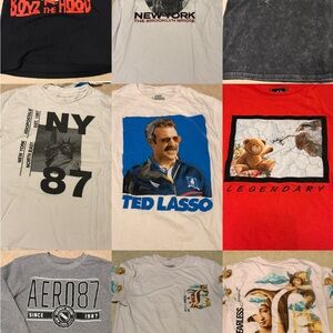 7 men’s short sleeve & 1 sweatshirt